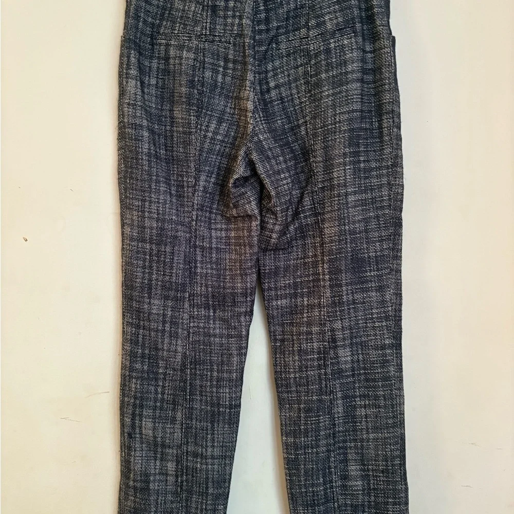 TORY BURCH KINSLEY ANKLE CROSSHATCH PANTS SIZE 4